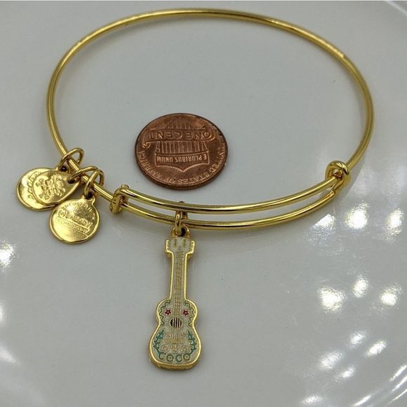 Alex and Ani Disney Gold Coco Guitar Bracelet - Picture 3 of 11